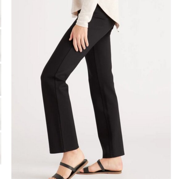 Quince Pull On Ultra-Stretch Ponte Straight Leg Pants - Picture 2 of 15